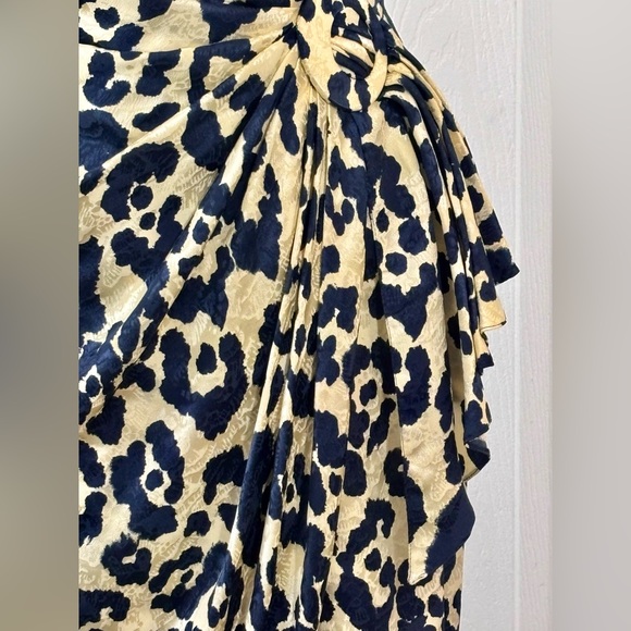 Vintage 1988 S.I.L.K.S St Gillian Silk Leopard Cocktail Dress Deadstock 6 - Picture 4 of 14